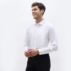 Men's Rich Eggshell White Cotton Classic Collar Formal Shirt, सफ़ेद, small image number null