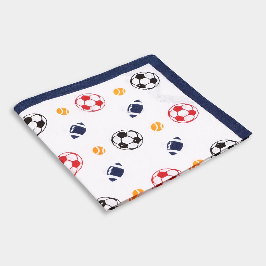 Boys' 100% Cotton Hanky , White, large image number null