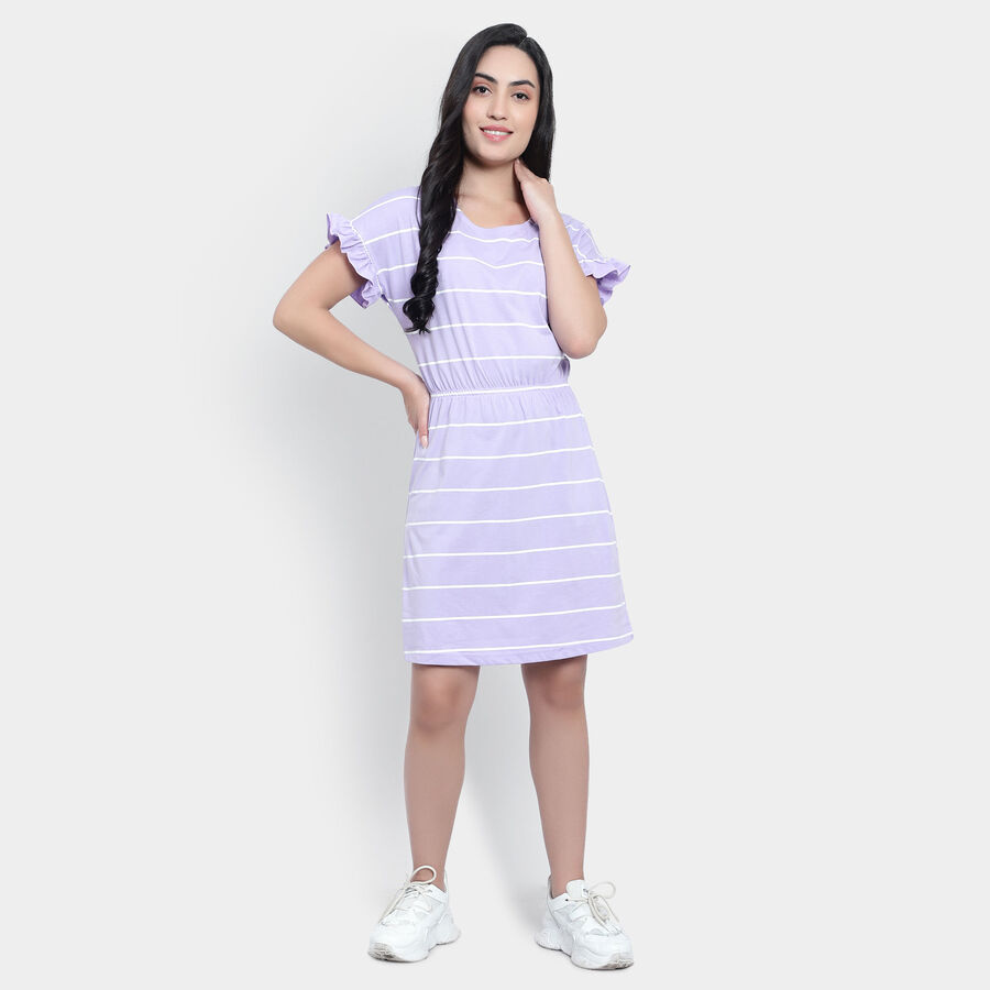 Stripes Dress, लाइलेक, large image number null