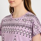 Ladies' Round Neck T-Shirt , लाइलेक, small