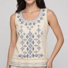 Women's Off White Embroidered Co-ord Set, ऑफ व्हाइट, small