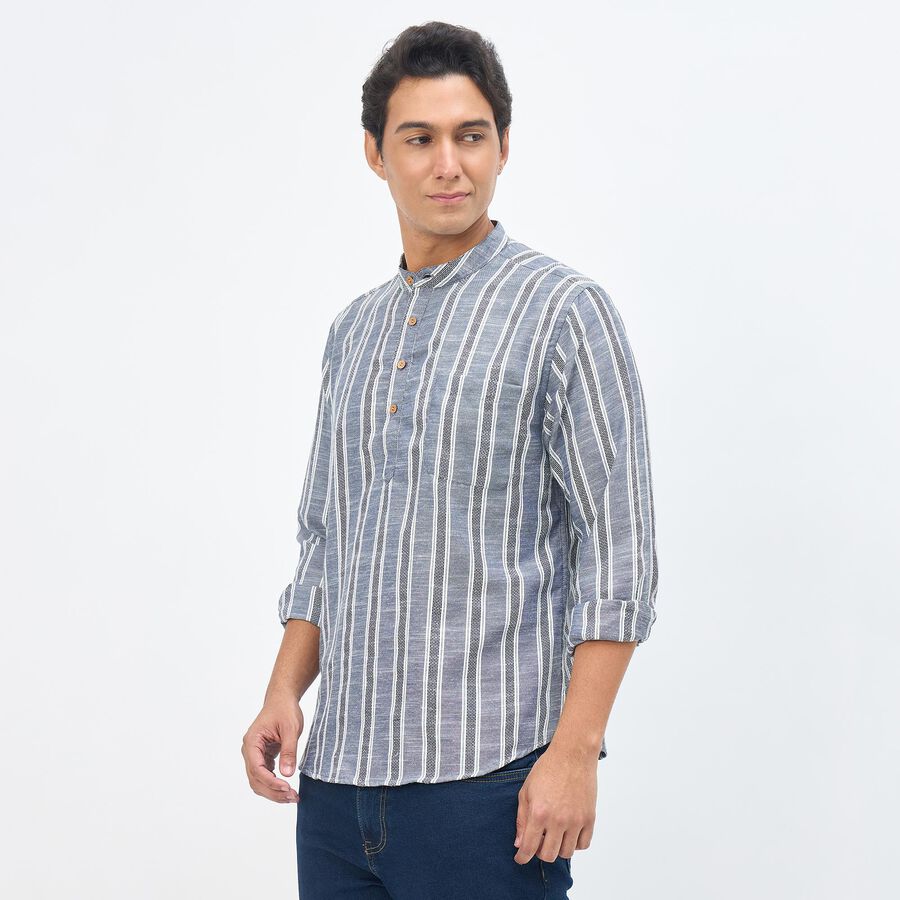 Men's Kurta, Navy Blue, large