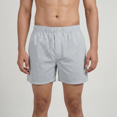 Men's White Regular Fit Solid Boxers