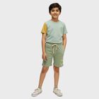 Boys' Cotton Blend Regular Fit Bermuda Shorts, Light Green, small