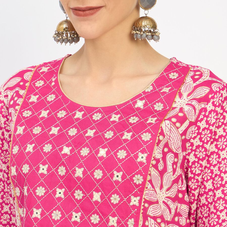 Ladies' Kurta , Fuchsia, large