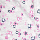 Infants Printed Rib Waist Pyjama, Melange Light Grey, small image number null