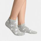Women's Assorted Regular Fit Star Print Pack of 3 Socks, चुनिंदा, small