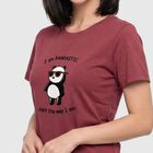 Women's Pink Round Neck Regular T-Shirt, गुलाबी, small