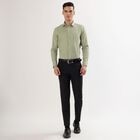 Men's Muted Sage Green Slim Fit Formal Shirt, गहरा हरा, small image number null