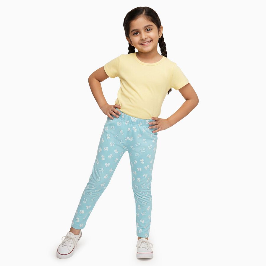 Girls' Pyjama, एक्वा, large image number null