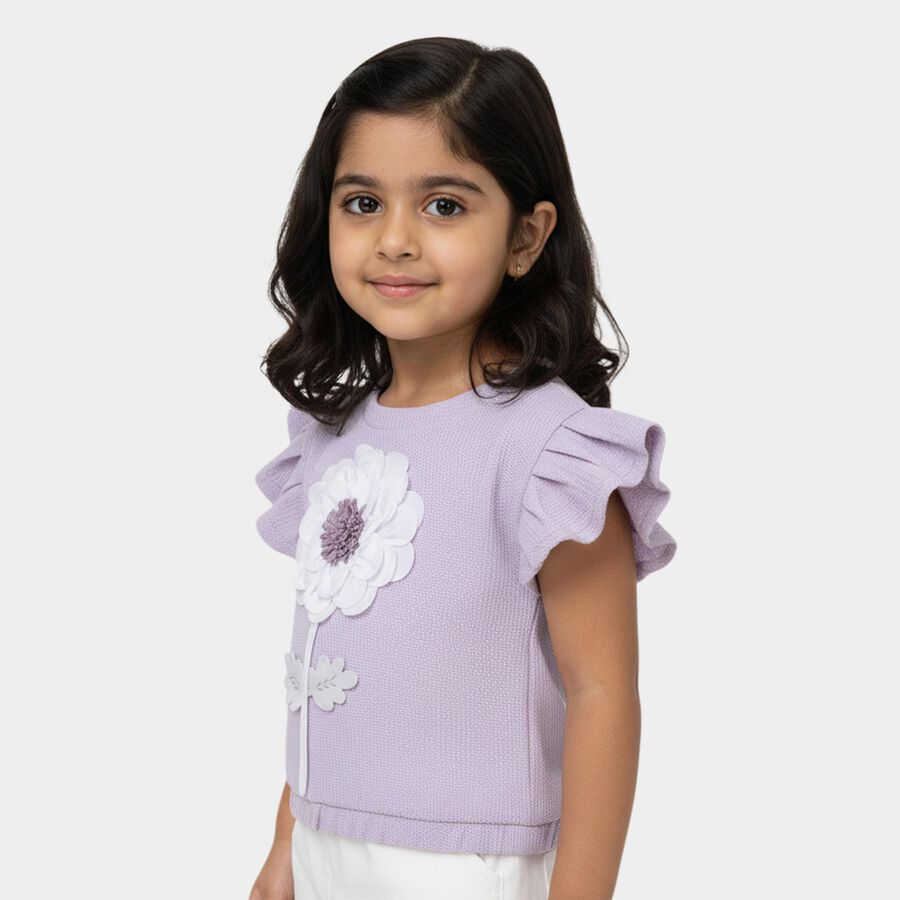 Girls' T-Shirt, लाइलेक, large