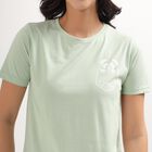 Women's Light Sage Green Round Neck T-Shirt, Light Green, small image number null