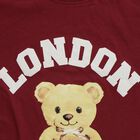 Girls Maroon Cotton Crew Neck Casual T-Shirt, वाइन, small