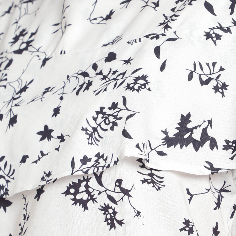 Printed Top, White, large image number null