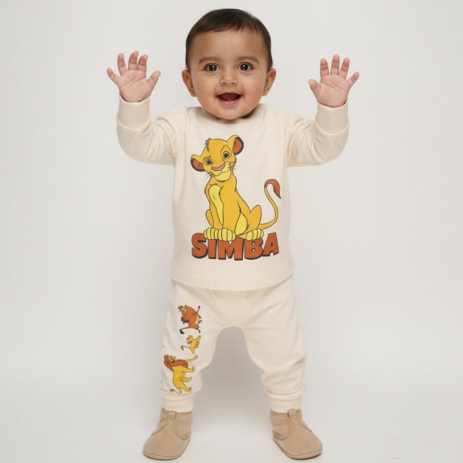 Infants' 100% Cotton Baba Suit, Beige, large image number null