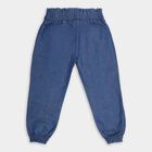 Girls' Stonewashed Blue Regular Fit Embroidered Jeans, Mid Blue, small image number null