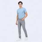 Men's Grey Slim Fit Solid Jeans, Light Grey, small