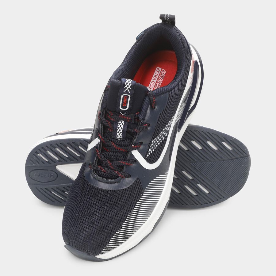 Men's Lace-Up Sports Shoes, नेवी ब्लू, large image number null