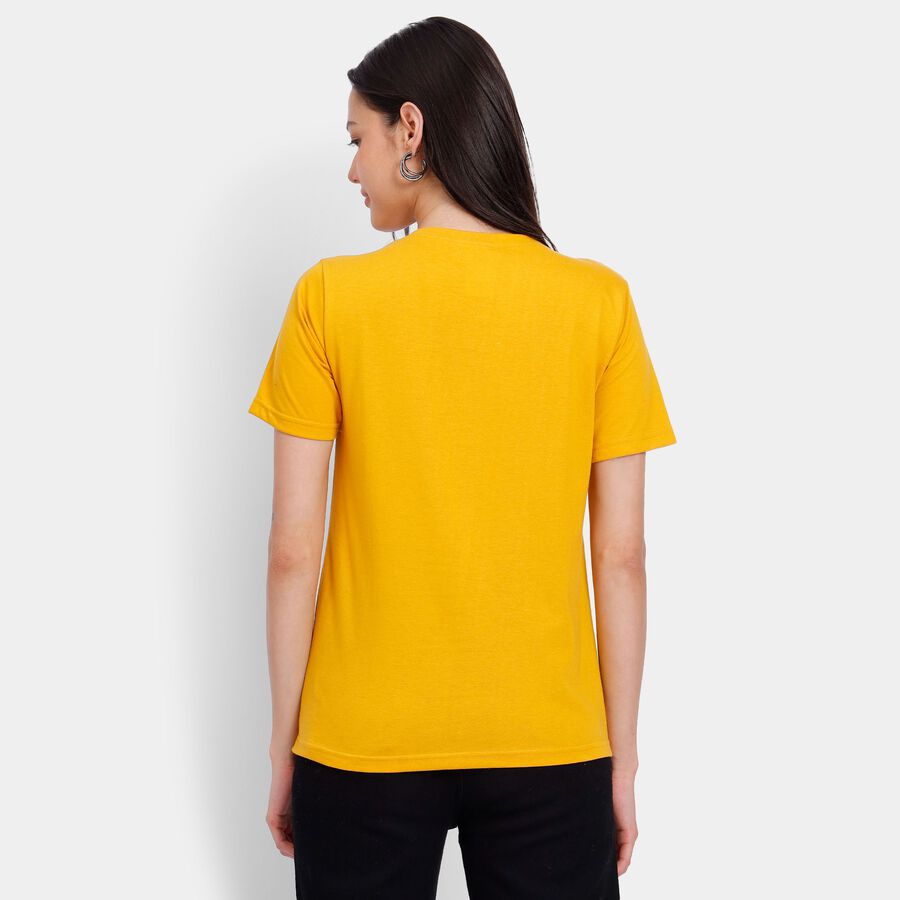 Ladies' Round Neck T-Shirt, Mustard, large image number null