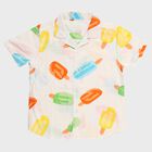 Boys Snow White Classic Casual Shirt, सफ़ेद, small