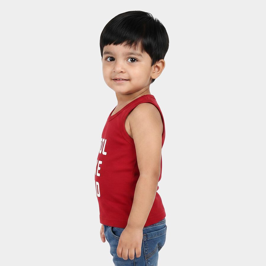 Infants' Vest, Red, large