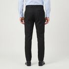 Men's Black Slim Fit Flat-Front Formal Trousers, Black, small