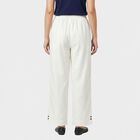 Women's White Regular Fit Solid Palazzos, White, small