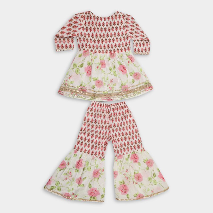 Girls' 100% Cotton Fusion Set , Off White, large image number null