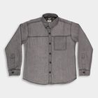 Boys Light Grey Classic Casual Shirt, हल्का ग्रे, small image number null