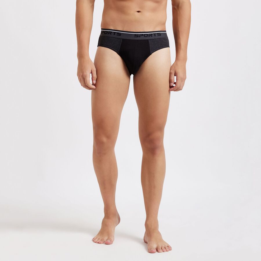 Solid Brief, Dark Grey, large