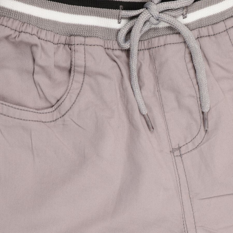 Boys' 100% Cotton Bermudas, Light Grey, large image number null