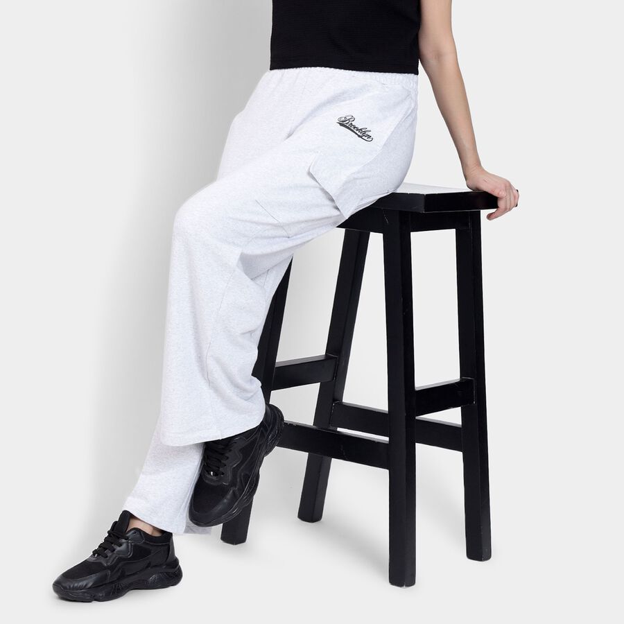 Ladies' Track Pants, Ecru Melange, large image number null