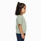 Girls Light Sage Green Round Neck Casual T-Shirt, Light Green, small image number null
