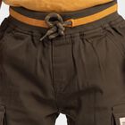 Infants' Olive Green Regular Fit Cargo Jogger Trousers, ओलिव, small