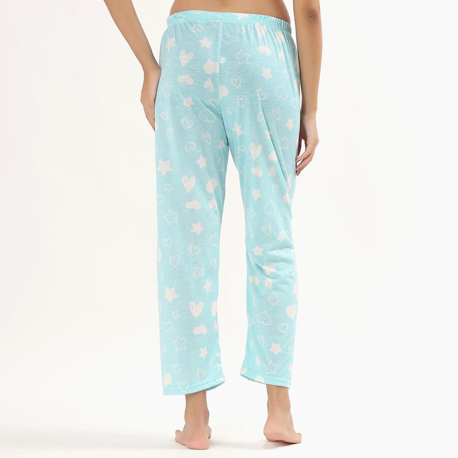 Men's Bright Multicolor Relaxed Fit Printed Pyjama, Light Blue, large image number null