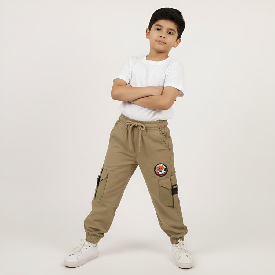 Boys' Trouser, गहरा पीला, large image number null