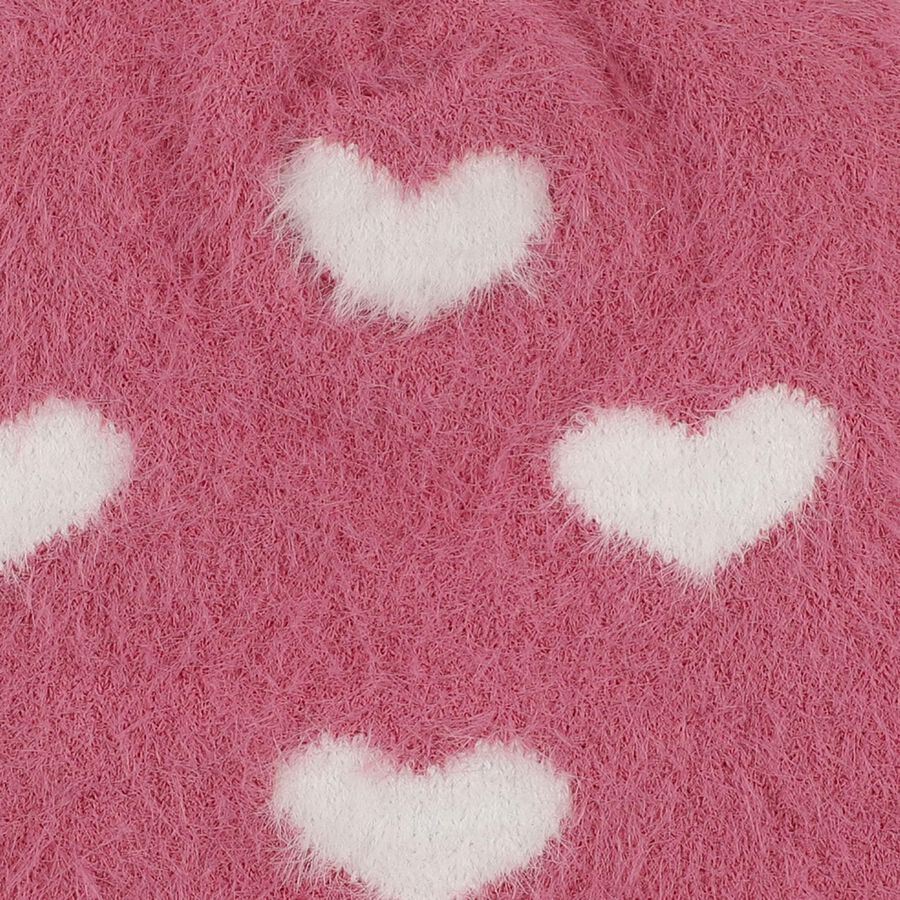 Girls Winter Cap, Pink, large image number null