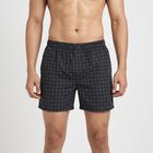 Men's Navy Blue Regular Fit Solid Boxers, Navy Blue, small