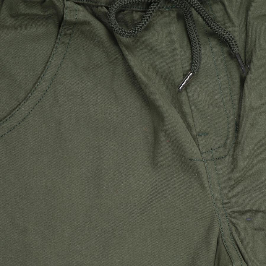 Boys' 100% Cotton Trousers, Olive, large image number null