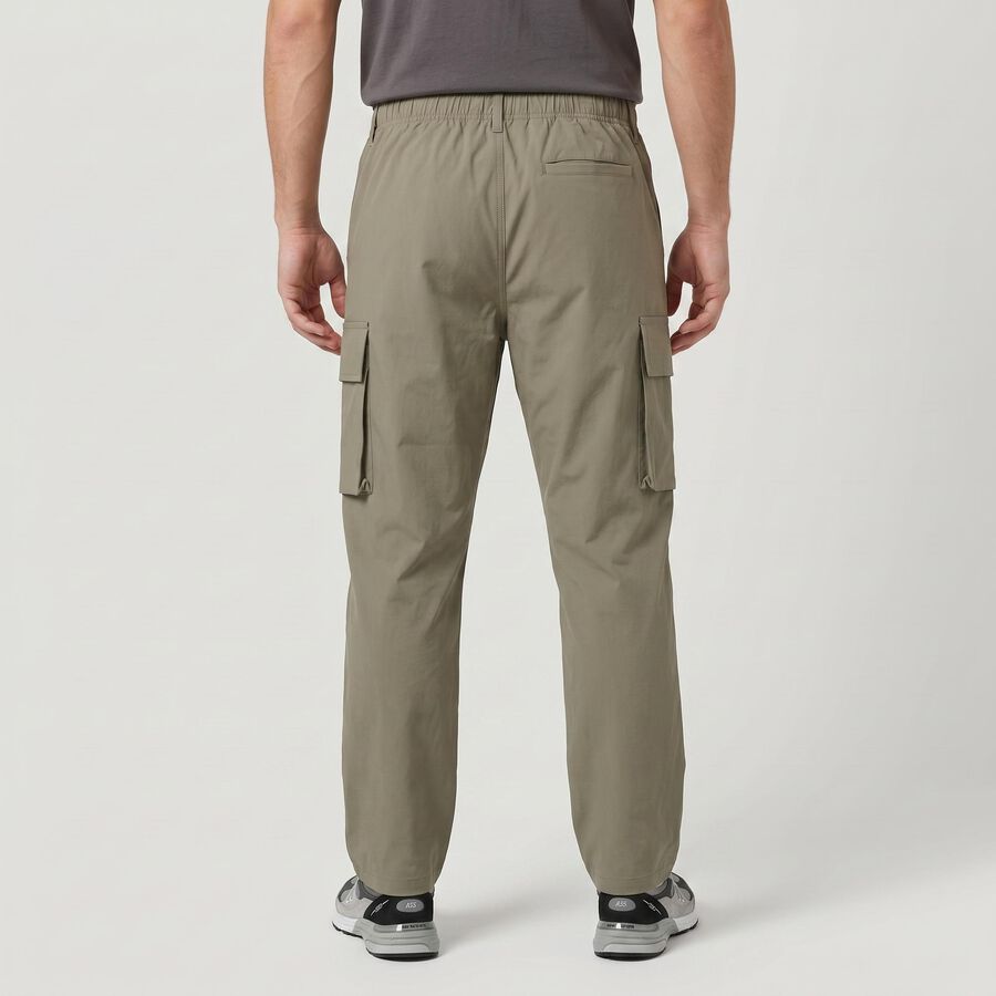 Men's Light Grey Relaxed Fit Cargo Trousers, Light Grey, large