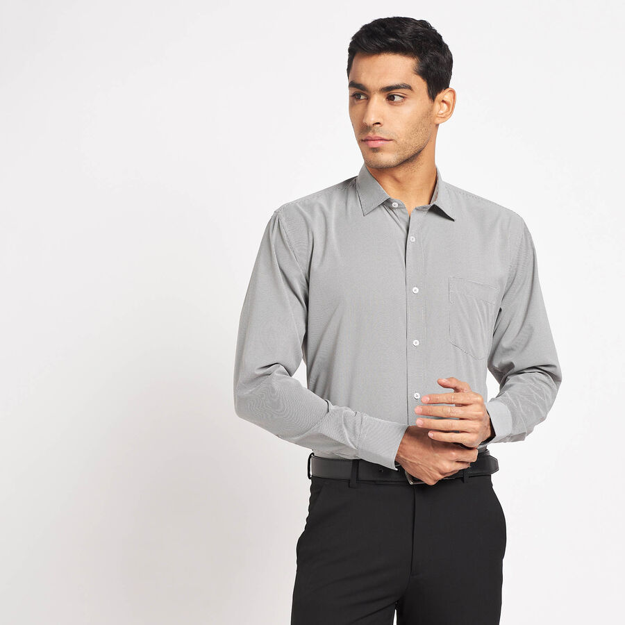 Solid Formal Shirt, Black, large image number null