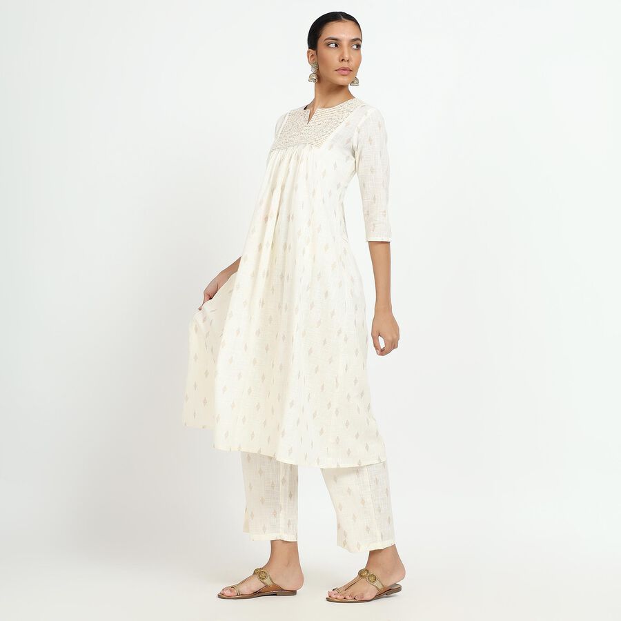 Ladies' Kurta, Off White, large image number null