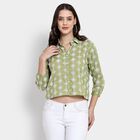 Ladies' 100% Cotton Shirt , Dark Green, small image number null