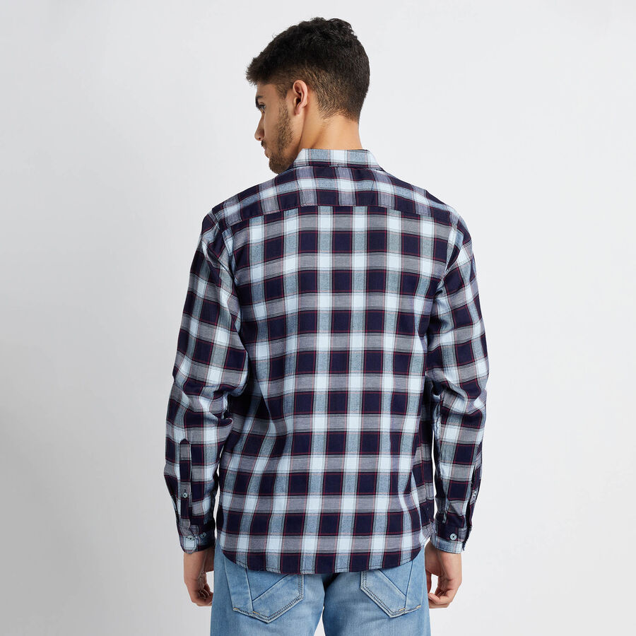 Checks Casual Shirt, Dark Blue, large image number null