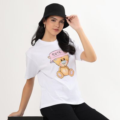 Ladies' 100% Cotton Round Neck T-Shirt 