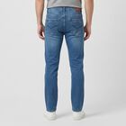 Men's Blue Slim Fit Washed Jeans, Mid Blue, small