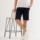 Men's Deep Navy Blue Regular Fit Flamingo Print Jamaican Shorts&nbsp;, Navy Blue, small