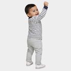 Infants Navy Blue Cotton Round Neck Casual T-Shirt, Navy Blue, small image number null