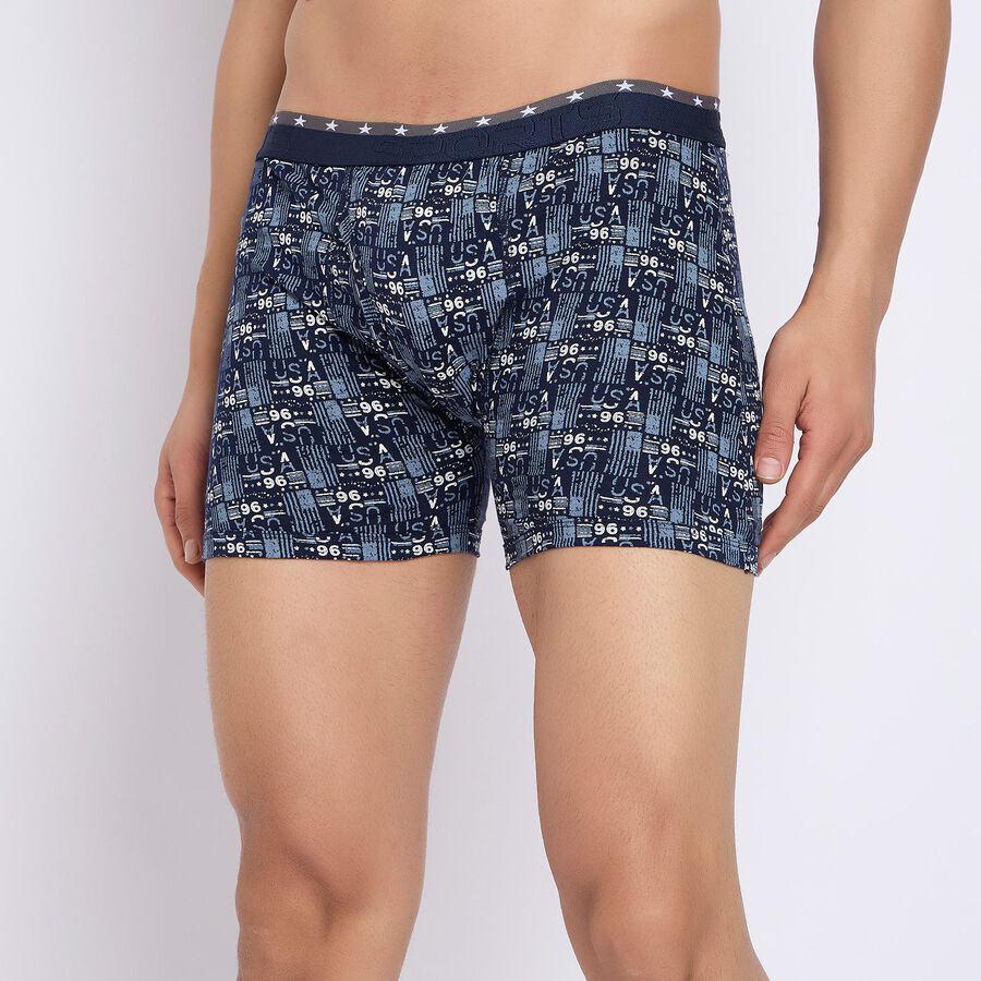 Men's 100% Cotton Trunks , Navy Blue, large