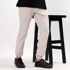Men's 100% Cotton Slim Fit Casual Trousers , Silver, small image number null